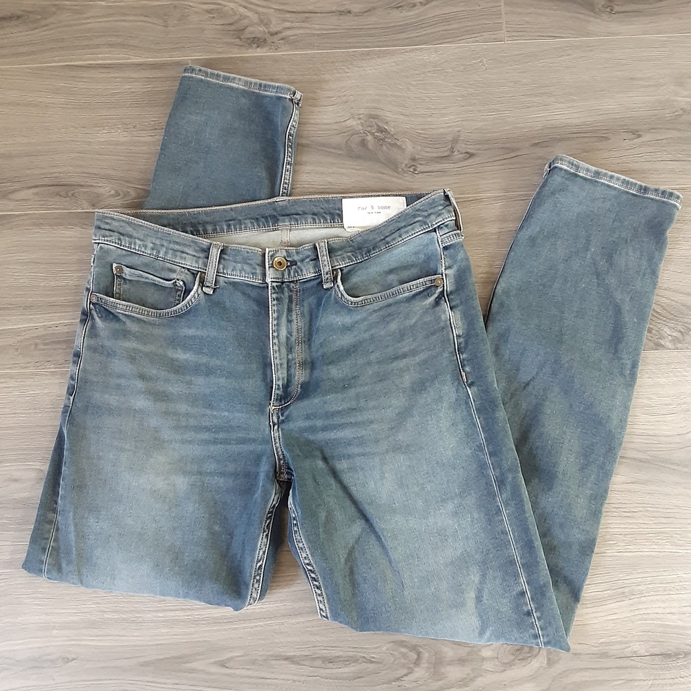 Rag & Bone Fit 2 Slim Mens Jeans 34x32 Seaview Medium Blue Wash Denim Pants